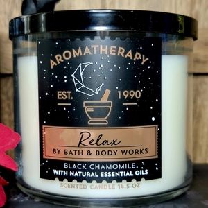 B&BW (DISCONTINUED) "Relax" Black Chamomile Aromatherapy 3-Wick Candle